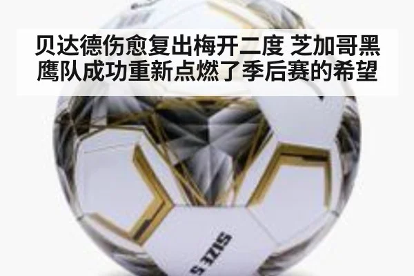 贝达德伤愈复出梅开二度 芝加哥黑鹰队成功重新点燃了季后赛的希望